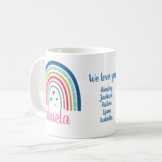 Wij houden van u Abuela Rainbow Coffee Mok (Voorkant links)