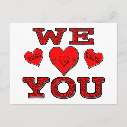 Wij houden van u briefkaart (Voorkant)