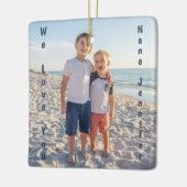 Wij houden van u Familiefoto PERSONALISEREN Keramisch Ornament (Links)