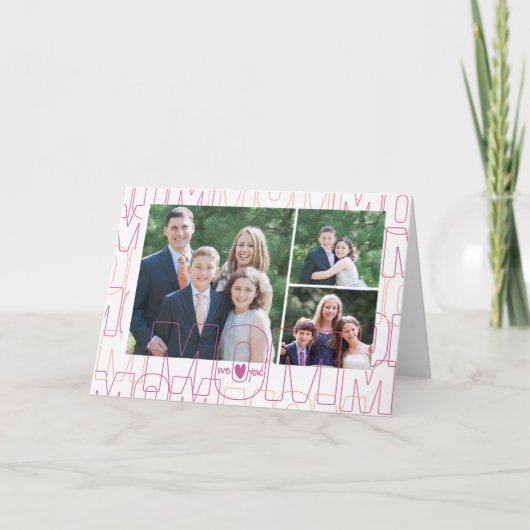 Wij houden van u, Mamma! x3 Kaart (Voorkant)