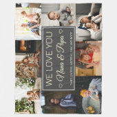 Wij houden van u Nana & Papa 8 foto fleece deken (Voorkant)