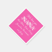 Wij houden van u Nana Script familienamen Schattig Servet (Hoek)