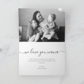 Wij houden van u Nana zwart & wit foto Moederdag Kaart (Binnen)