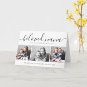 Wij houden van u Nana zwart & wit foto Moederdag Kaart (Gele Bloem)