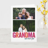 Wij houden van u, Oma! x2 Kaart (Gele Bloem)