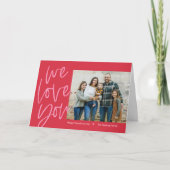 Wij houden van uw bewerkbare kleuren-Valentijnsdag Feestdagen Kaart (Voorkant)