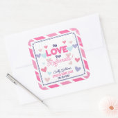 Wij houden van uw verwijzingen - Valentijn Healthc Vierkante Sticker (Envelop)