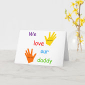 Wij houden Wenskaart van Ons van de Papa (2 Kaart (Gele Bloem)