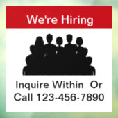 Wij huren het Venster van de Werkgelegenheid teleg Raamsticker (Vel 3)