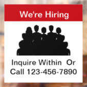 Wij huren het Venster van de Werkgelegenheid teleg Raamsticker (Vel 2)