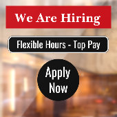 Wij huren het Venster van de Werkgelegenheid van h Raamsticker (Vel 2)