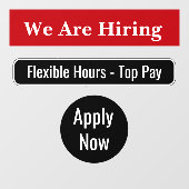 Wij huren het Venster van de Werkgelegenheid van h Raamsticker (Vel)