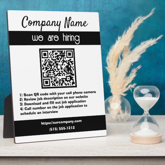 Wij huren QR-code voor bedrijven Fotoplaat (Zijkant)