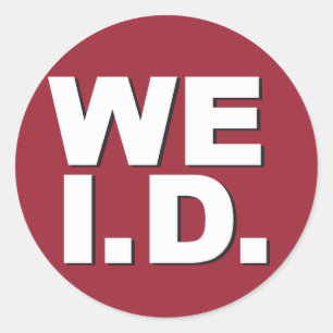 Wij I.D. vereiste identificatiesticker Ronde Sticker