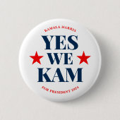 Wij Kam Kamala Harris President Ronde Button 5,7 Cm (Voorkant)