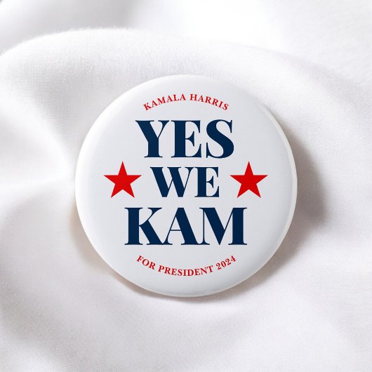 Wij Kam Kamala Harris President Ronde Button 5,7 Cm