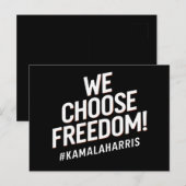 Wij kiezen voor Freedom Kamala Harris 2024 Briefkaart (Voorkant / Achterkant)