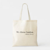 Wij kiezen voor Freedom Kamala Harris Tote Bag (Achterkant)