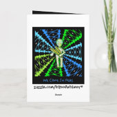 Wij komen in de Pas van Erwten… de Fijngestampte Feestdagen Kaart (Achterkant)