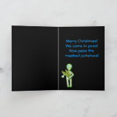 Wij komen in de Pas van Erwten… de Fijngestampte Feestdagen Kaart (Binnen)