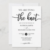 Wij Kopen De Knoop Chic Calligrafie Huwelijk Kaart (Voorkant)
