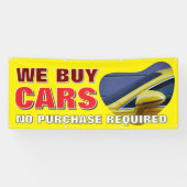 Wij kopen gebruikte auto's aangepaste banner (Horizontaal)