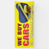 Wij kopen gebruikte auto's aangepaste banner (Verticaal)