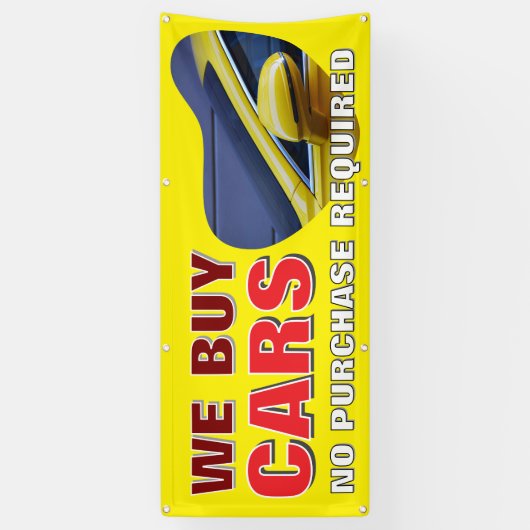 Wij kopen gebruikte auto's aangepaste banner (Verticaal)