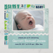 Wij krijgen een baby Jongen aankondiging (Voorkant / Achterkant)