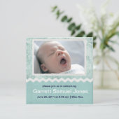 Wij krijgen een baby Jongen aankondiging (Staand voorkant)