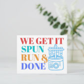 WIJ KRIJGEN HET SPUN RUN EN DONE - LABLIFE BRIEFKAART (Staand voorkant)
