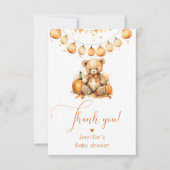 Wij kunnen herfst baby shower bedankpas bearly wac kaart (Voorkant)