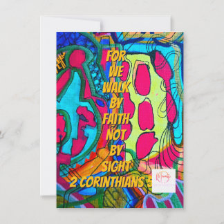 Wij leven door geloof, niet door zicht kaart