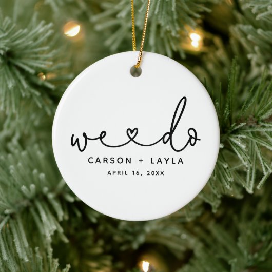 Wij maken een gepersonaliseerde bruiloft keramisch ornament (Boom)