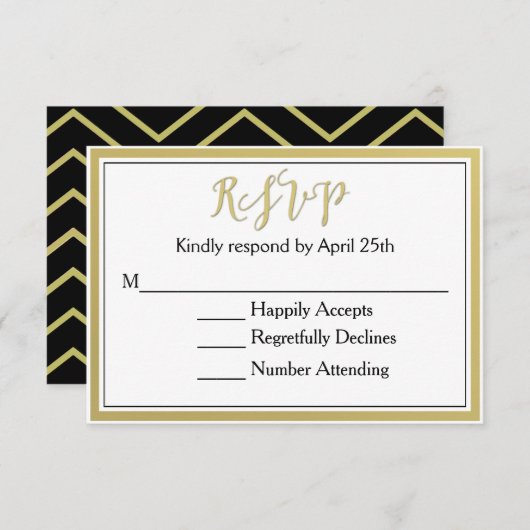 Wij maken gebruik van moderne chique RSVP (Voorkant / Achterkant)