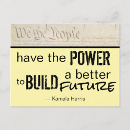 Wij mensen bouwen aan een betere toekomst briefkaart