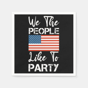 Wij Mensen Leren Feest te Vieren Patriotisch 4 Jul Servet