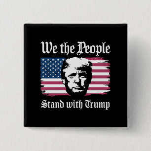 Wij Mensen Steunen Donald Trump Steun 2024 Vierkante Button 5,1 Cm