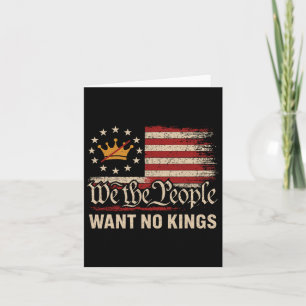 Wij mensen willen geen koningen in Amerika Kaart