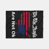 Wij mensen zijn niet oké, grunge ondersteboven Ame Fleece Deken (Voorkant (Horizontaal))