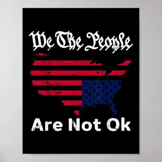 Wij mensen zijn niet oké, grunge ondersteboven Ame Poster (Voorkant)