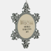 Wij mensen zijn Pissed Constitution Snowflake Tin Sneeuwvlok Ornament (Links)