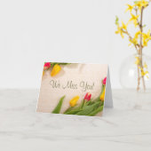 Wij missen u! kaart (Gele Bloem)