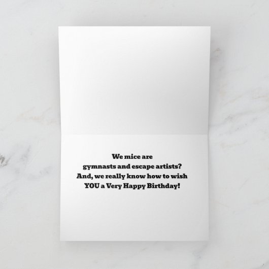 WIJ MUIZEN WETEN HOE TE FEESTEN - JA DAT DOEN WE! KAART (Binnen)