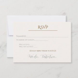 Wij nemen met twee RSVP kaart