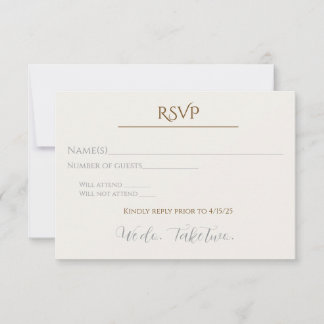 Wij nemen met twee RSVP kaart