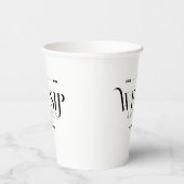 Wij nippen Wine Club Custom Crest Elegant Papieren Bekers (Rechts)