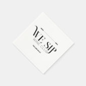 Wij nippen Wine Club Custom Crest Elegant Servet (Hoek)