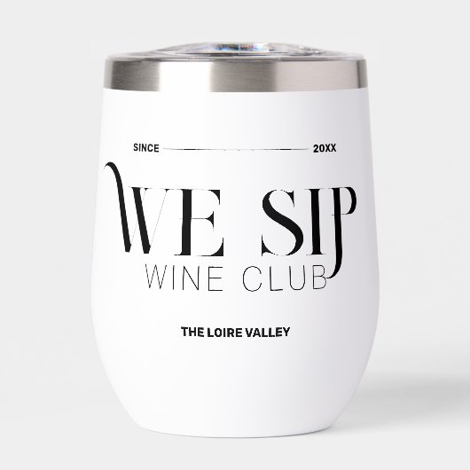 Wij nippen Wine Club Custom Crest Sophisticated (Voorkant)