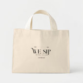 Wij nippen Wine Club Custom Crest Wine Mini Tote Bag (Voorkant)